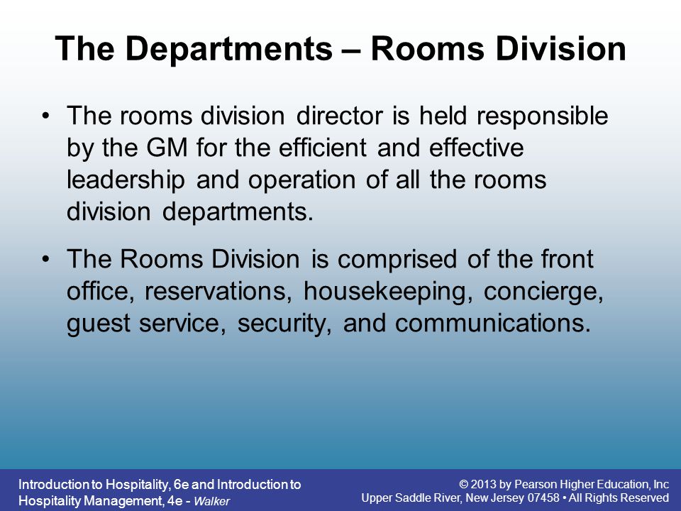 Room division operations